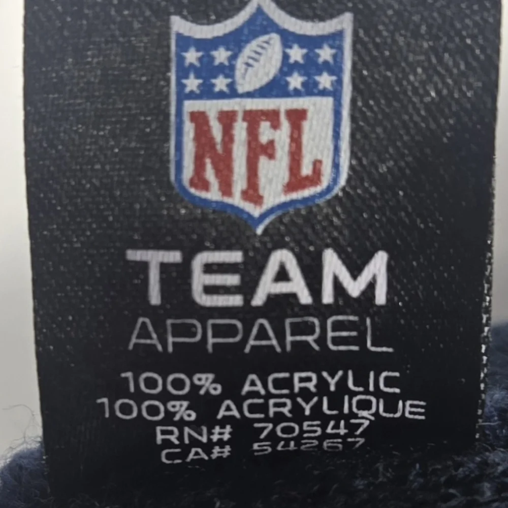 Chicago Bears Pom Beanie NFL Apparel 47 Brand One Size NFL Beanie EUC - Picture 3 of 4